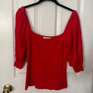 Sezane red knit top Small